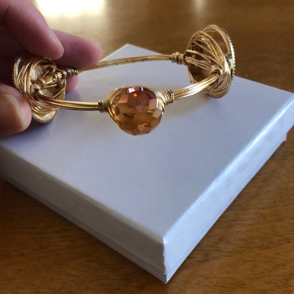 Gold Bangle Bracelet - Picture 3 of 3